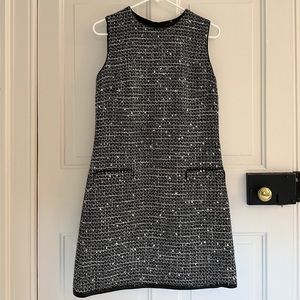 Elie Tahari black and white tweed dress